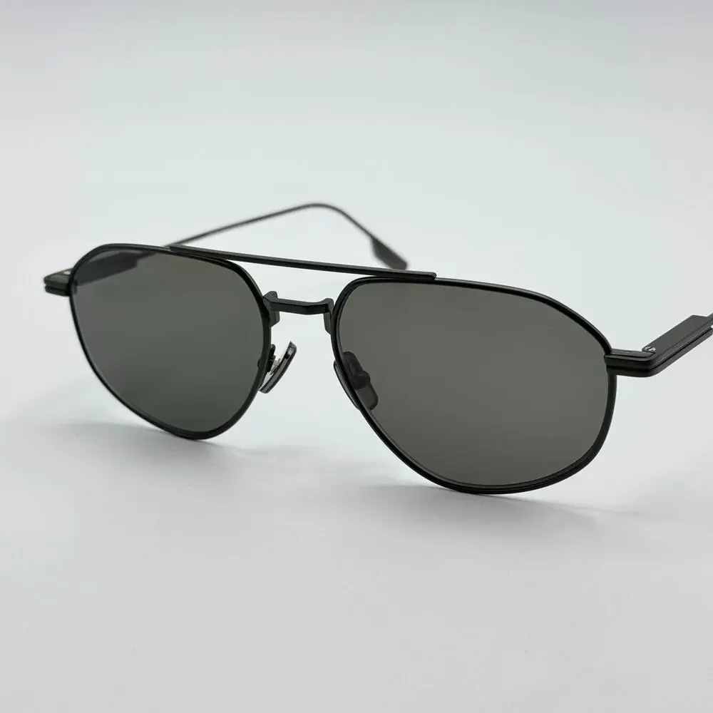 Ermenegildo Zegna Sunglasses EZ0289 97N Matte Dark Green Frame Green Lens 56mm